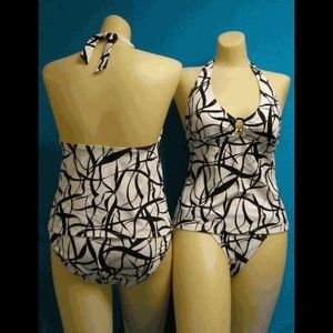 6 to 14 NWT Jantzen tankini set swimsuit black